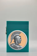 Spartan Card Box - Green Plain box with Gold background and Silver medallion