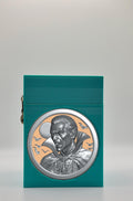 Vampire Card Box - Green Plain box with Gold background and Silver medallion