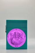 Zombie King Card Box - Green Plain box with Purple background and Purple medallion