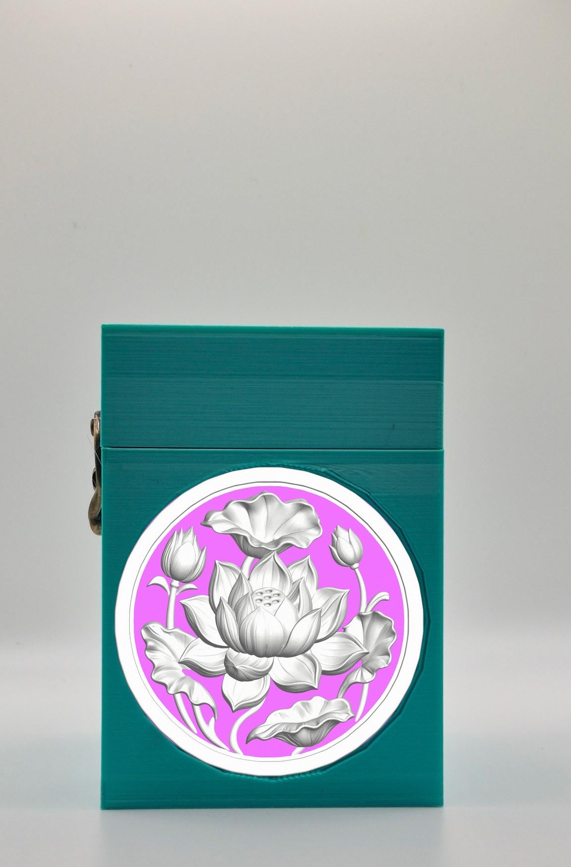 Lotus Card Box — Green