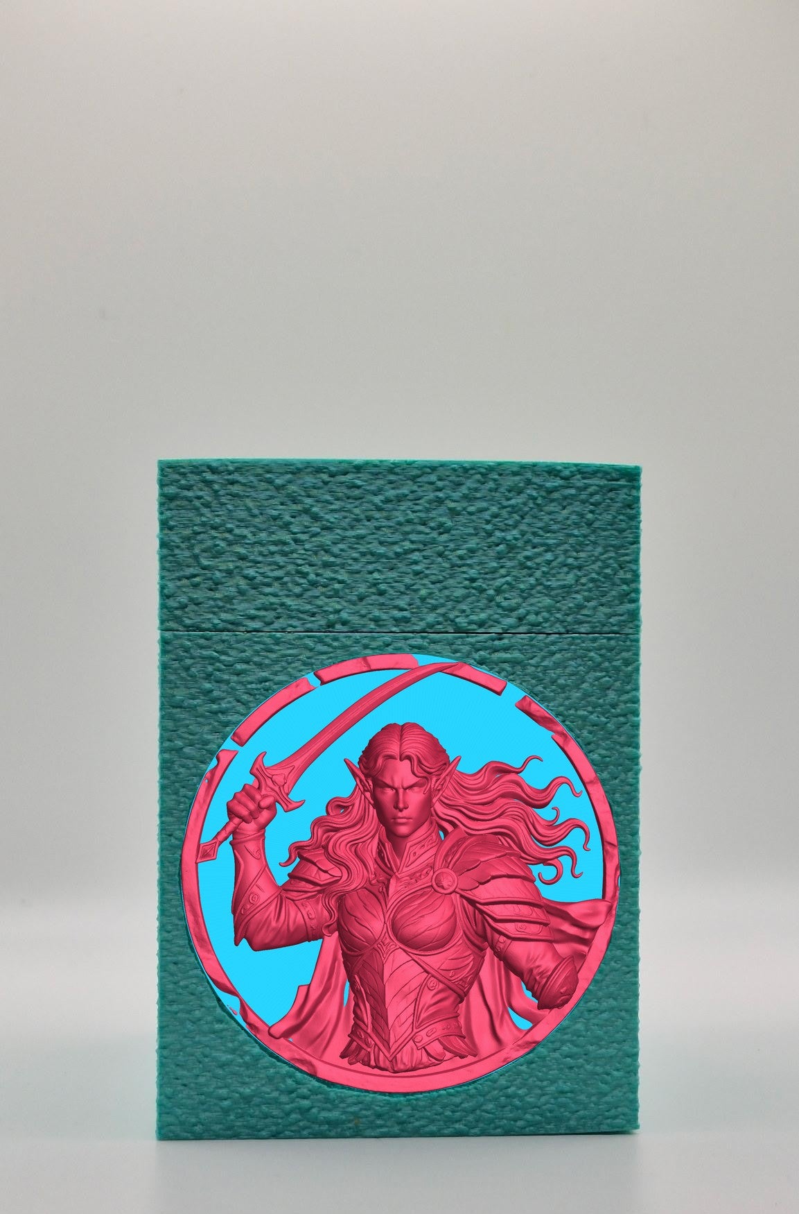 Elvish Warrior Card Box — Green