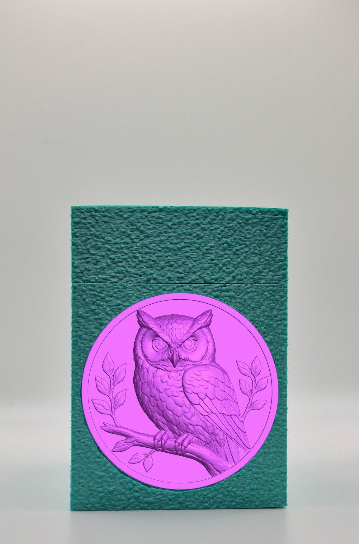 Owl Card Box — Green