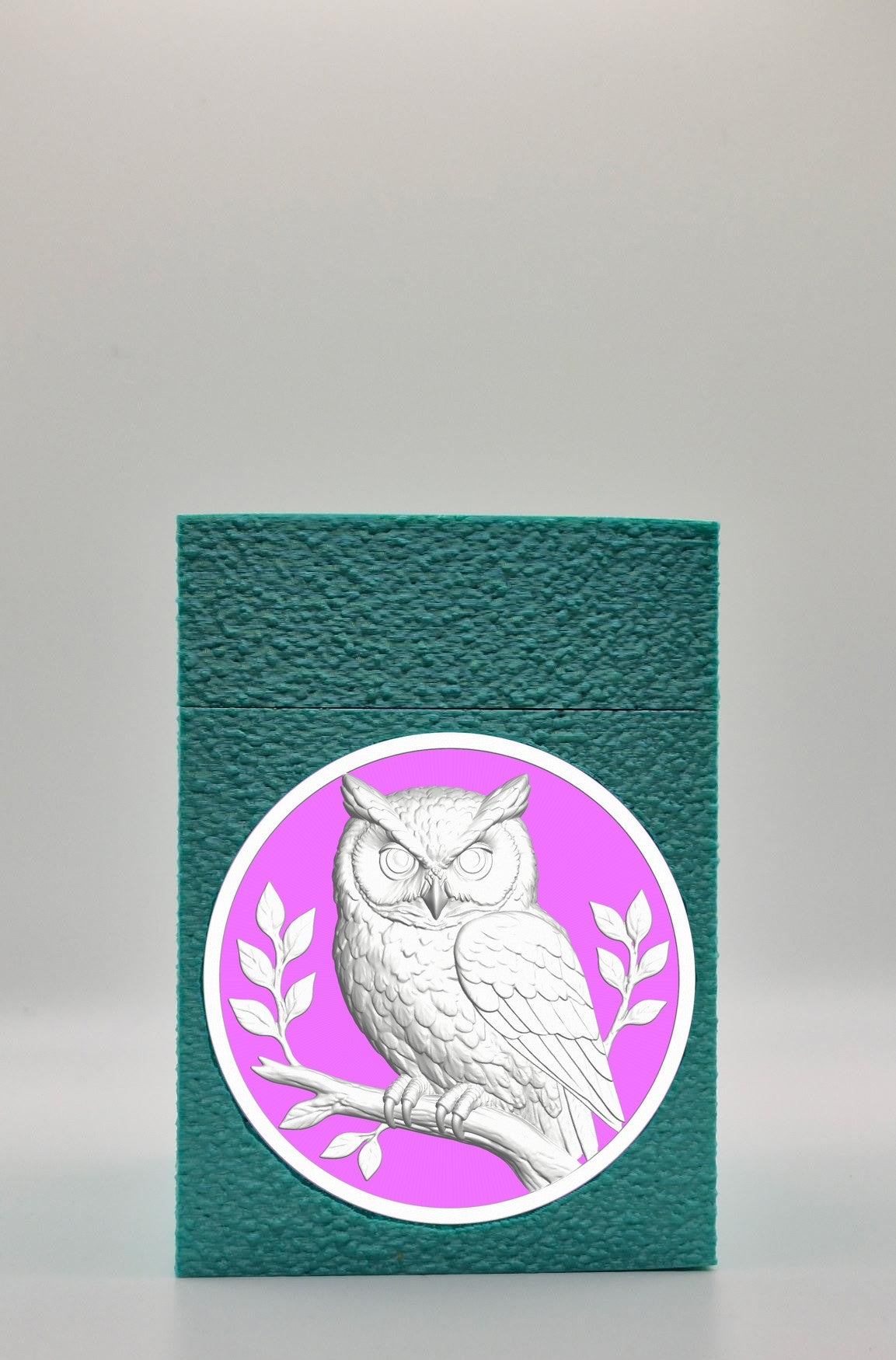 Owl Card Box — Green