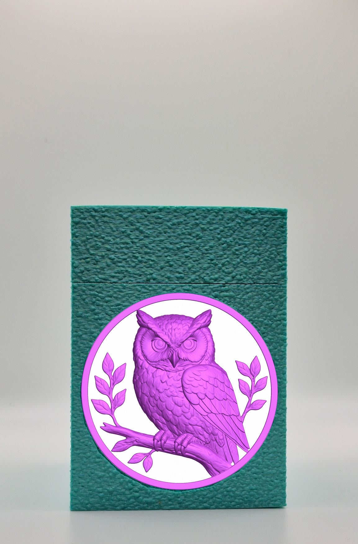 Owl Card Box — Green