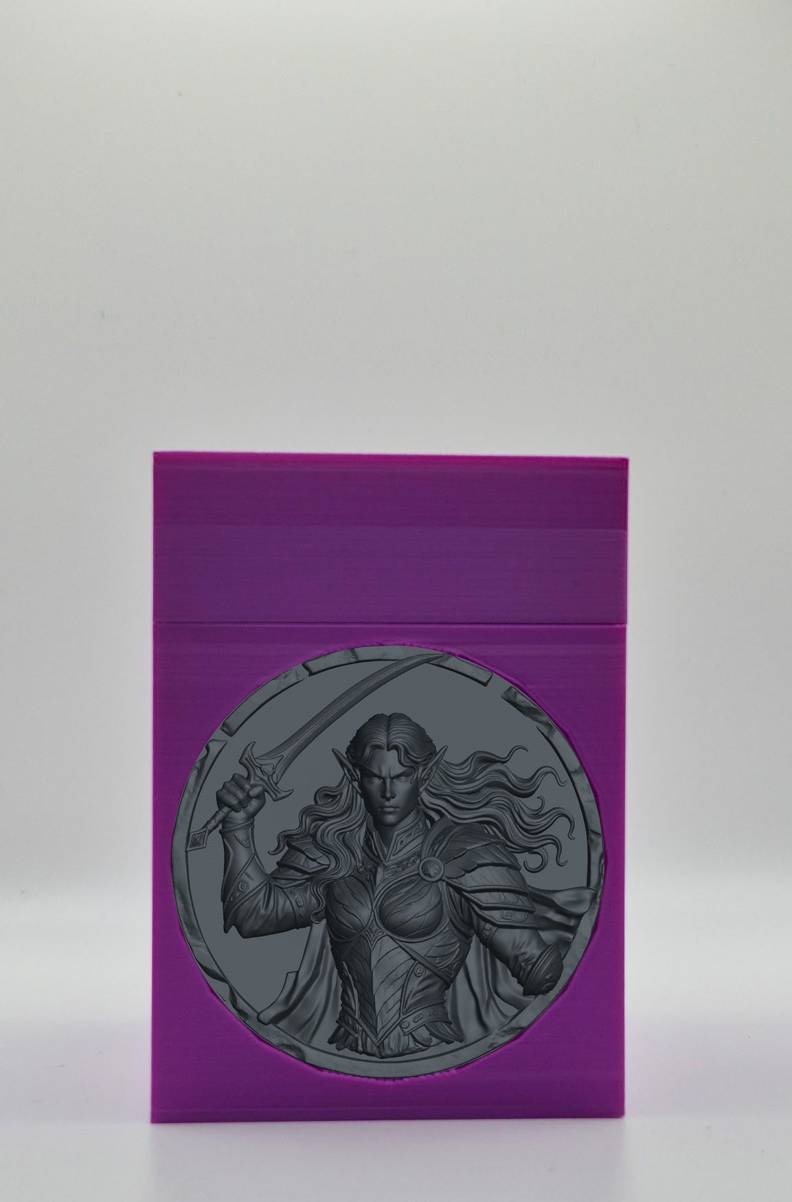 Elvish Warrior Card Box — Purple
