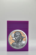 Vampire Card Box - Purple Plain box with Gold background and Silver medallion