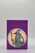 Wizard Card Box - Purple Plain box with Gold background and Silver medallion