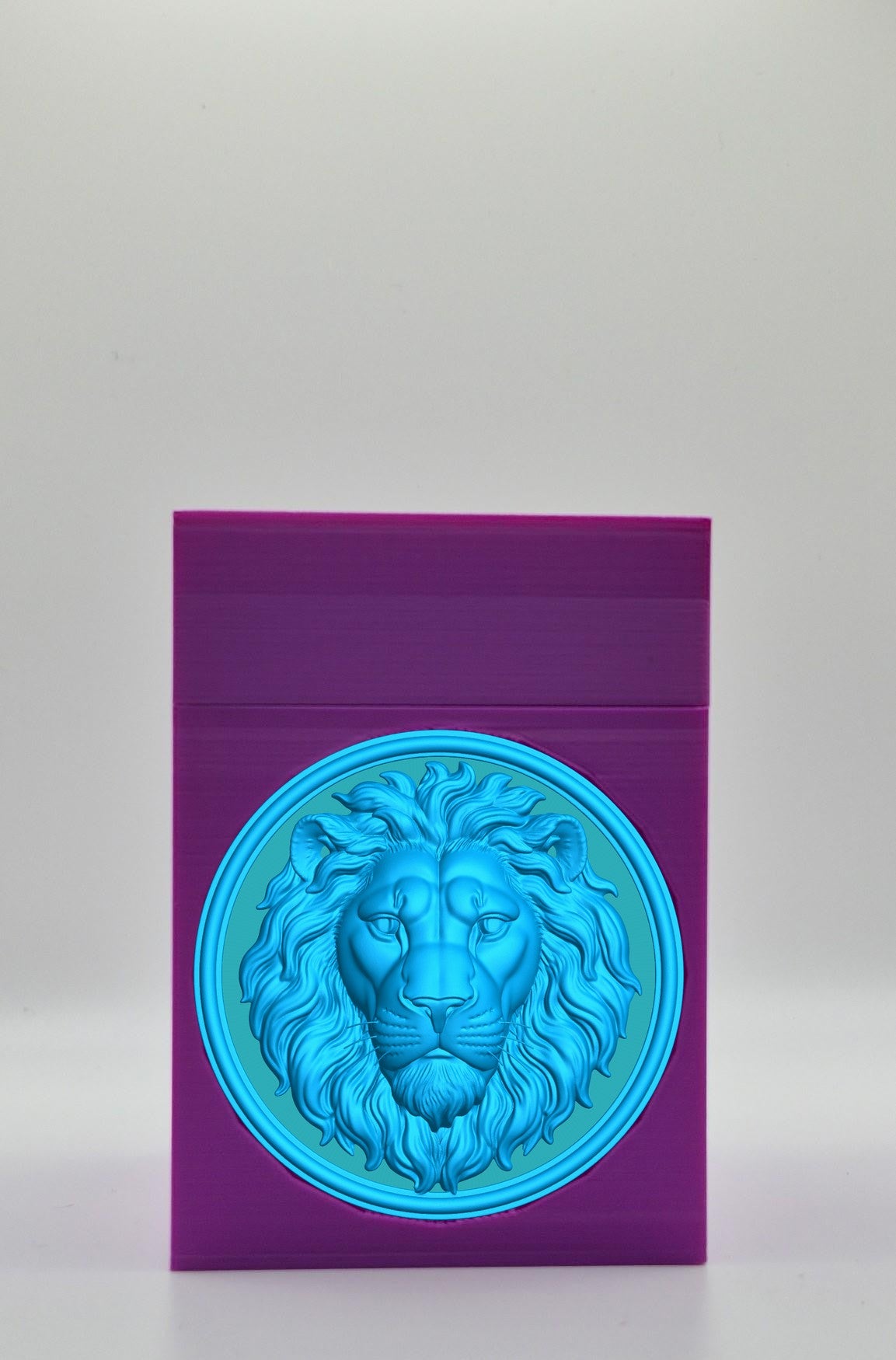 Lion Card Box — Purple