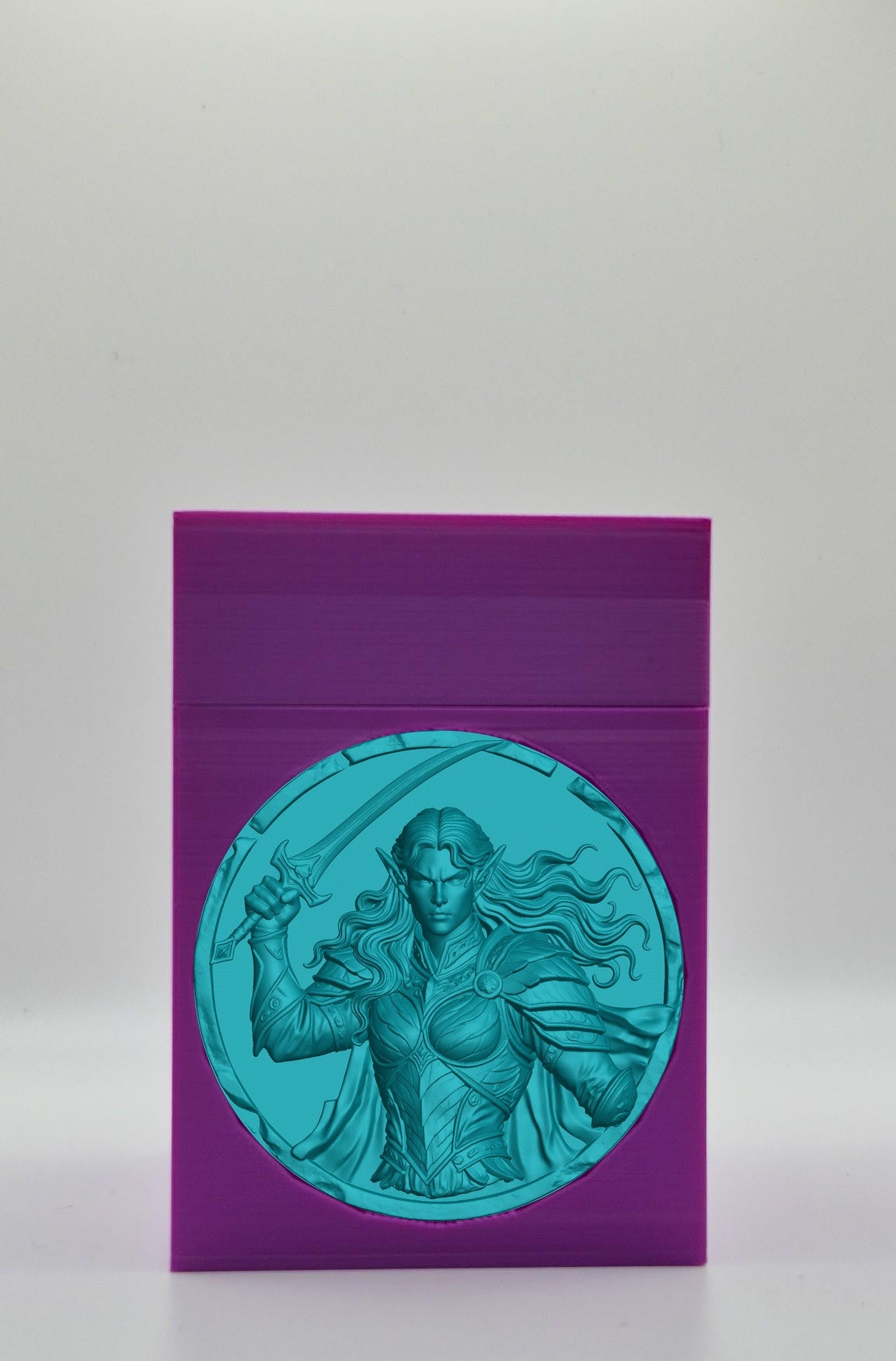Elvish Warrior Card Box — Purple