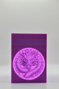 Dragon Card Box - Purple Plain box with Purple background and Purple dragon medallion
