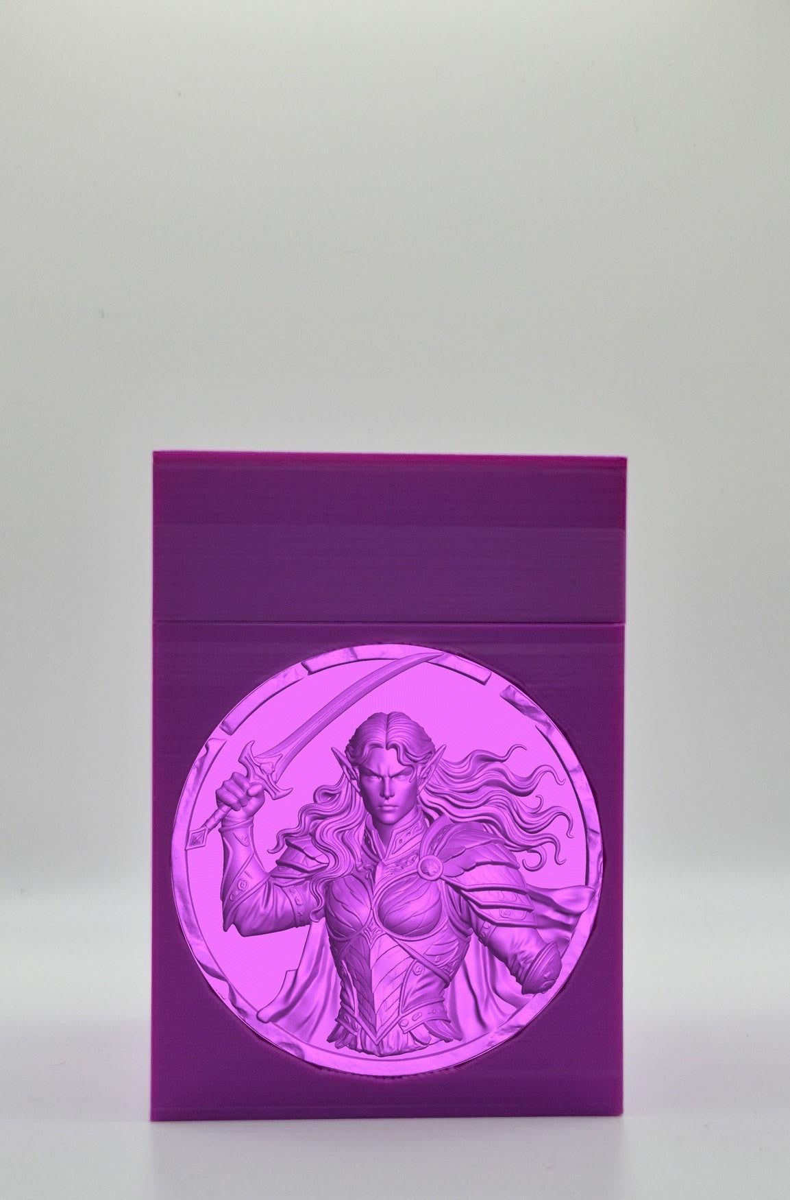Elvish Warrior Card Box — Purple