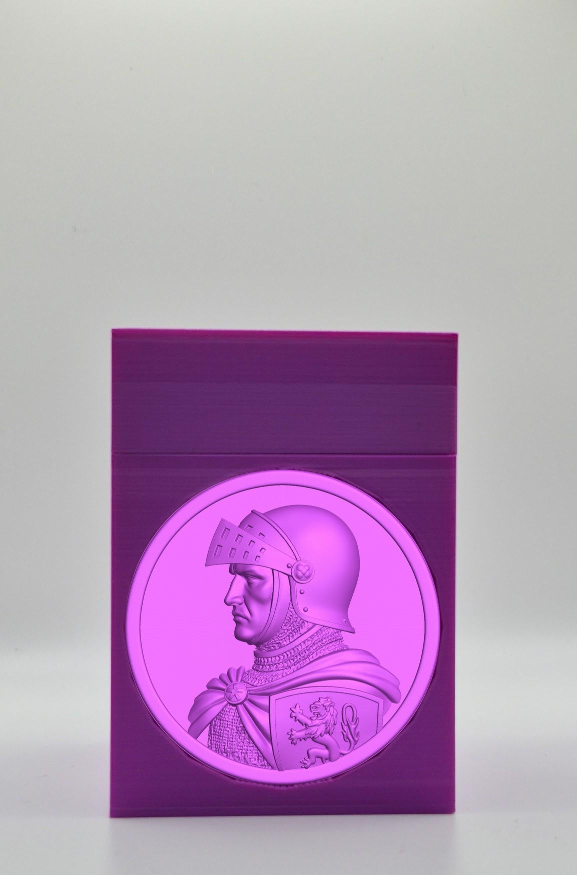 Knight Card Box - Purple Plain box with Purple background and Purple medallion