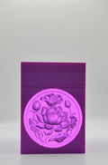 Lotus Card Box - Purple Plain box with Purple background and Purple medallion