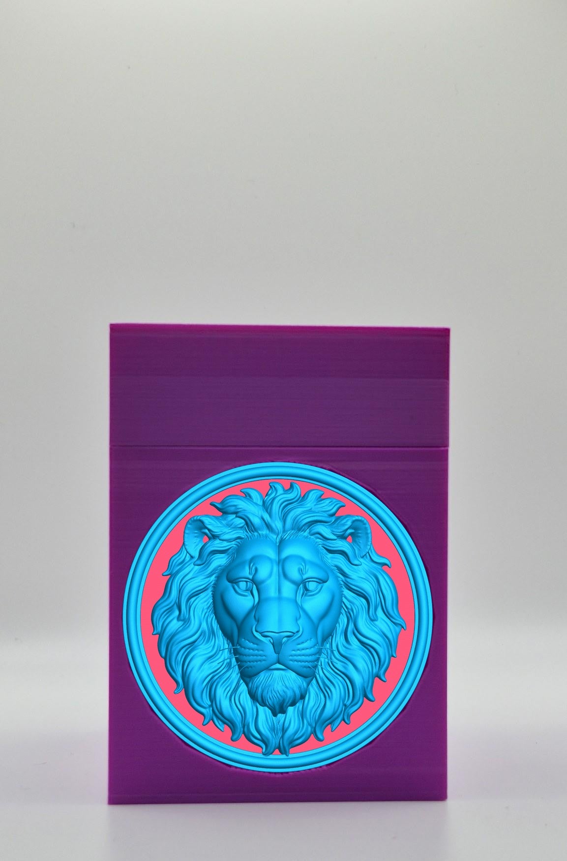 Lion Card Box — Purple