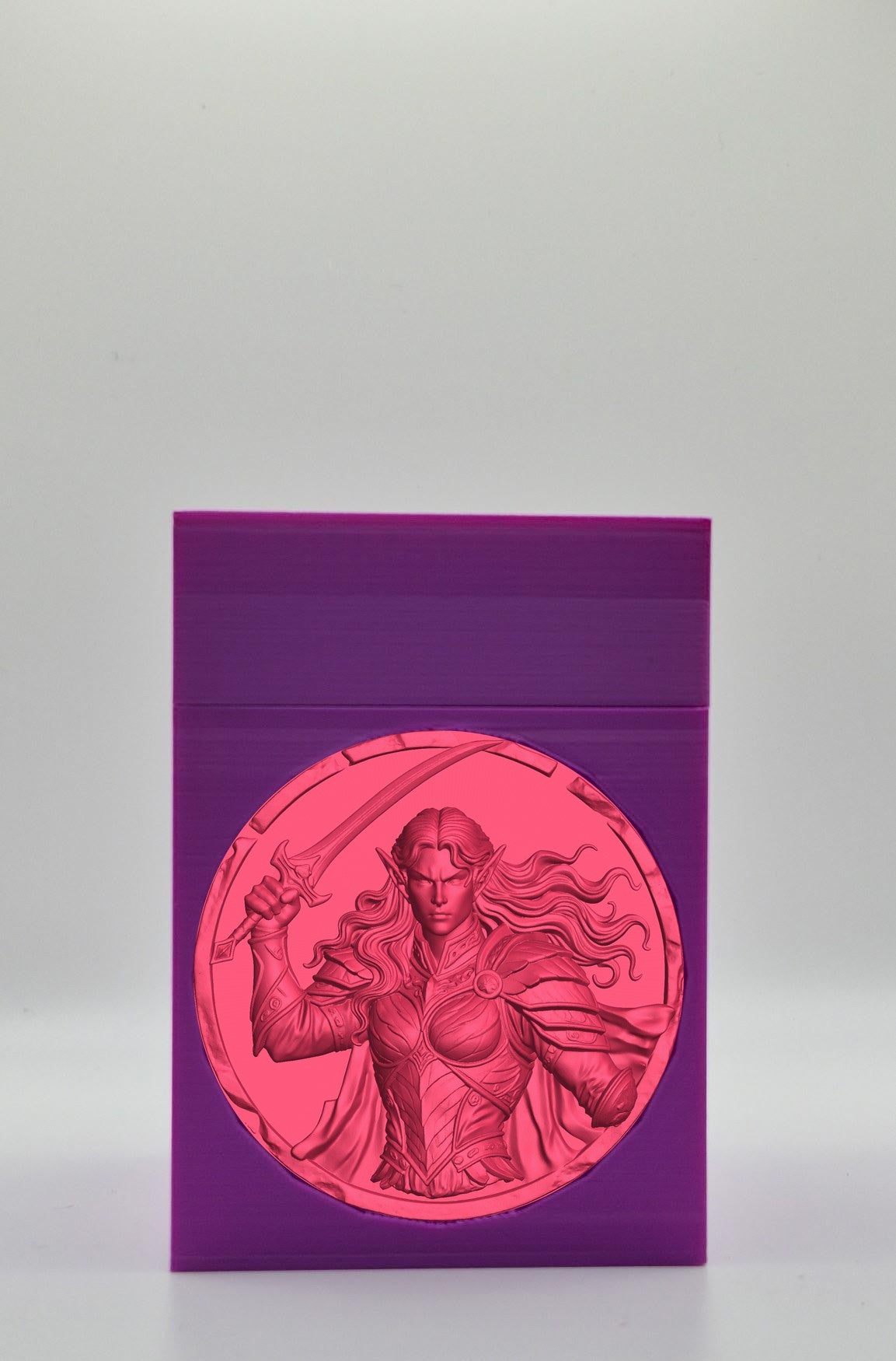 Elvish Warrior Card Box — Purple