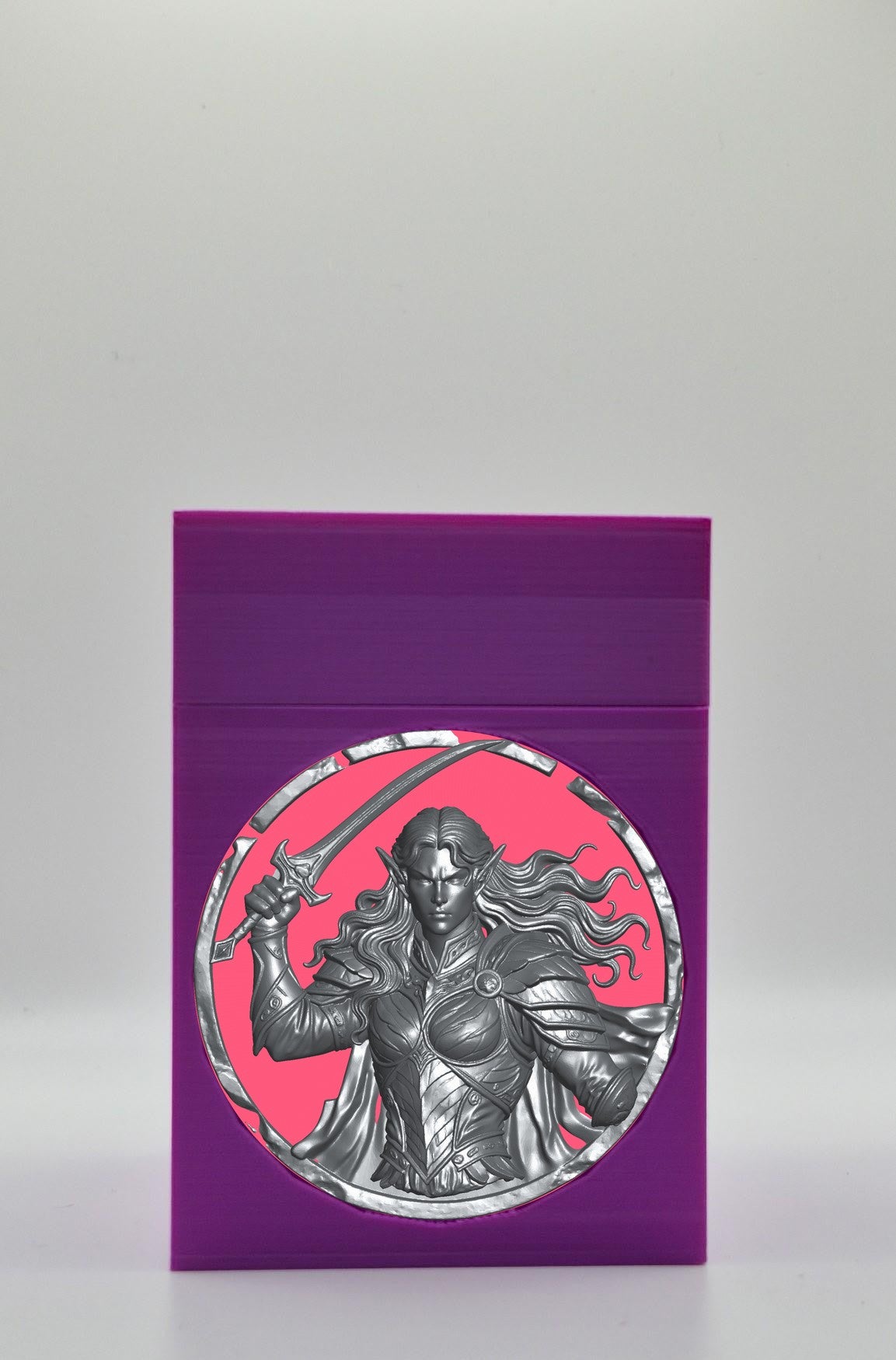 Elvish Warrior Card Box — Purple
