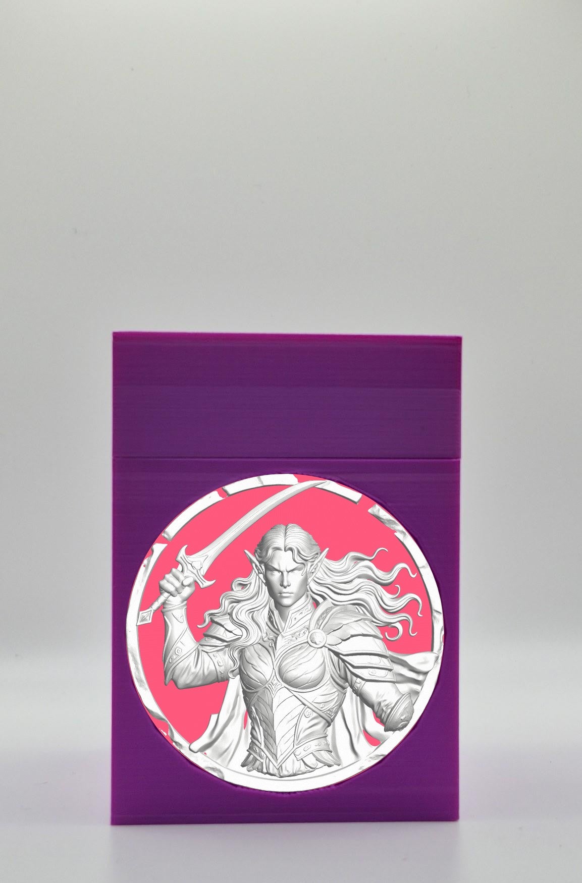 Elvish Warrior Card Box — Purple