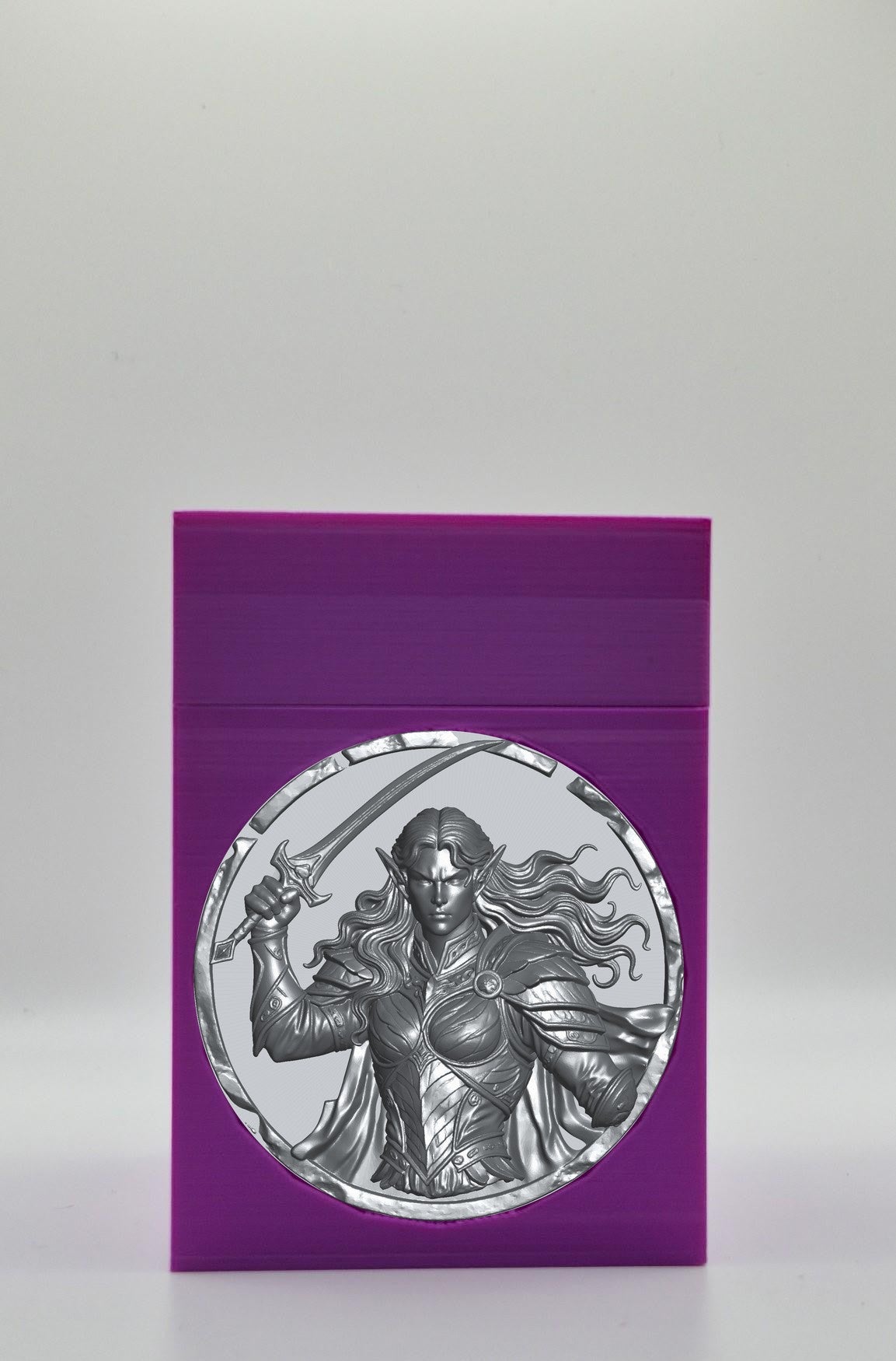 Elvish Warrior Card Box — Purple