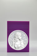 Elf Maiden Card Box - Purple Plain box with Silver background and White medallion