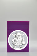 Greedy Goblin Card Box - Purple Plain box with Silver background and White medallion