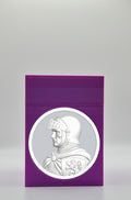 Knight Card Box - Purple Plain box with Silver background and White medallion
