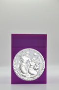 Merfolk Card Box - Purple Plain box with Silver background and White medallion