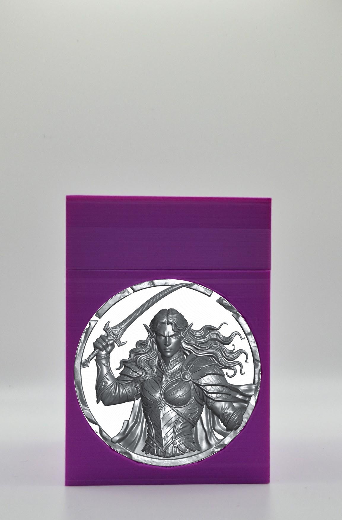 Elvish Warrior Card Box — Purple
