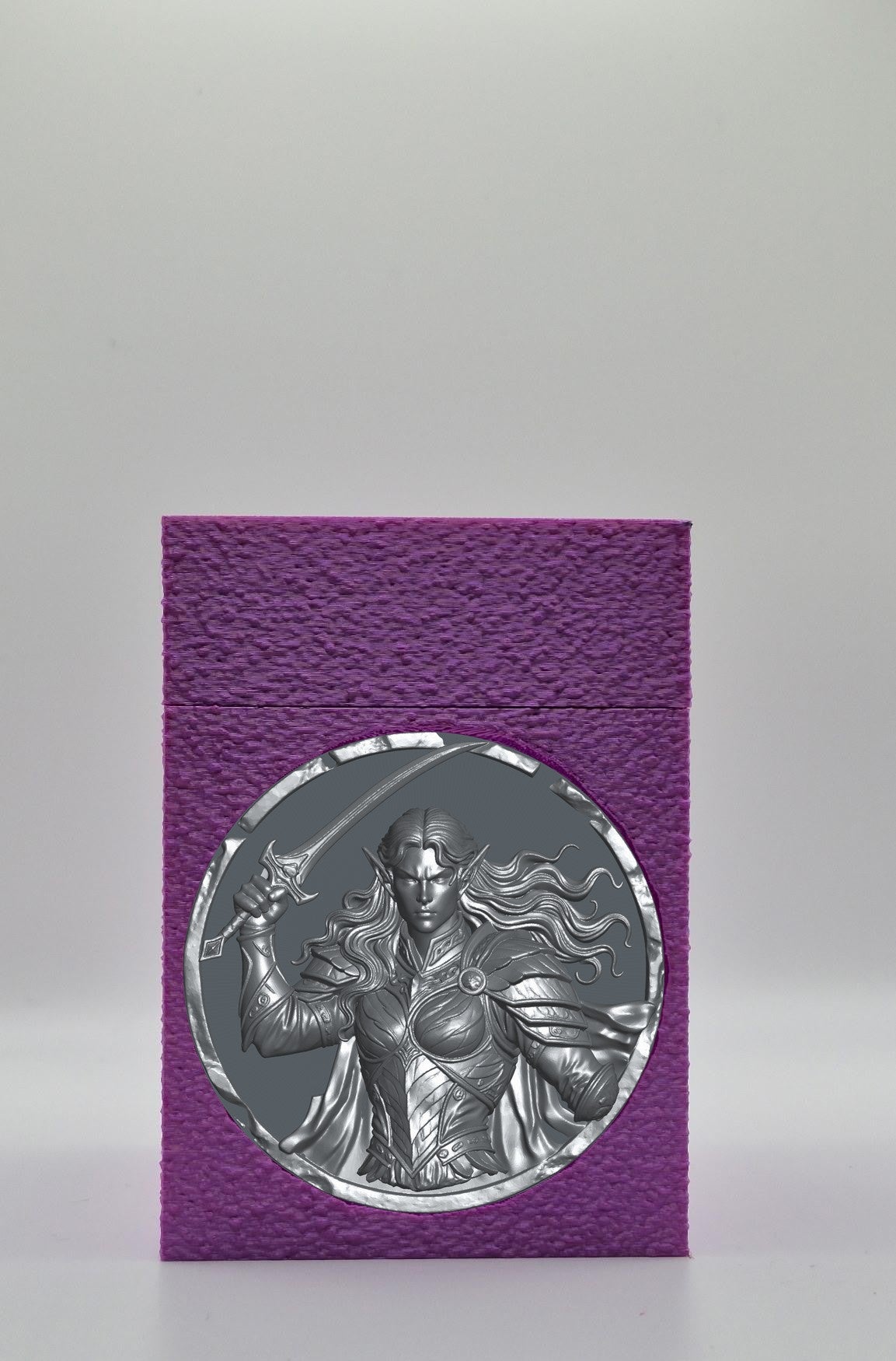 Elvish Warrior Card Box — Purple