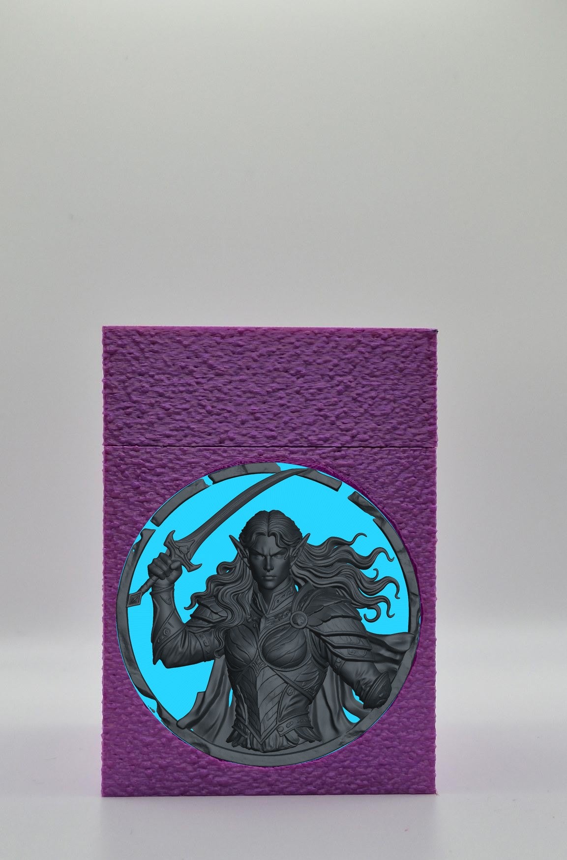 Elvish Warrior Card Box — Purple