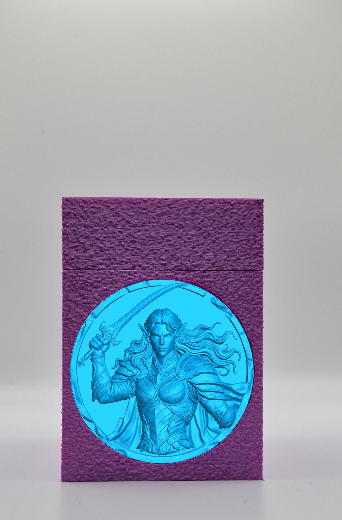 Elvish Warrior Card Box — Purple