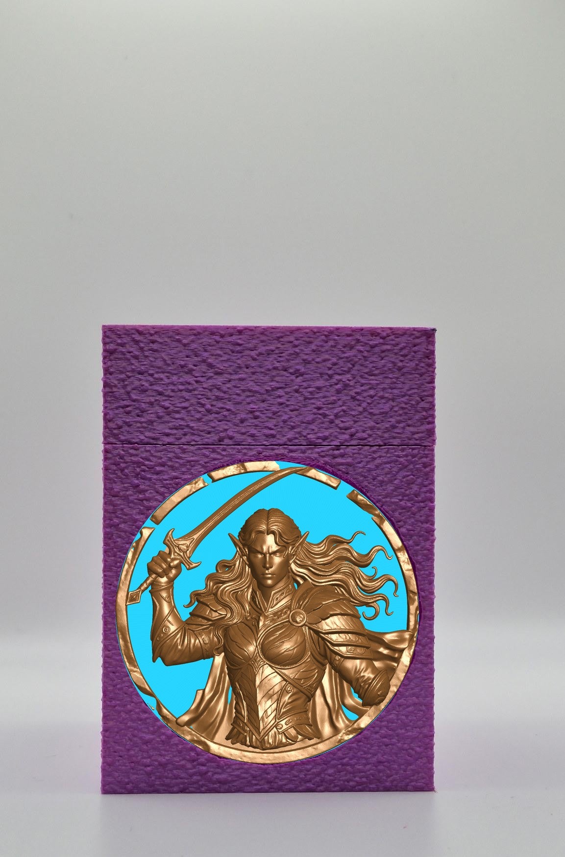 Elvish Warrior Card Box — Purple