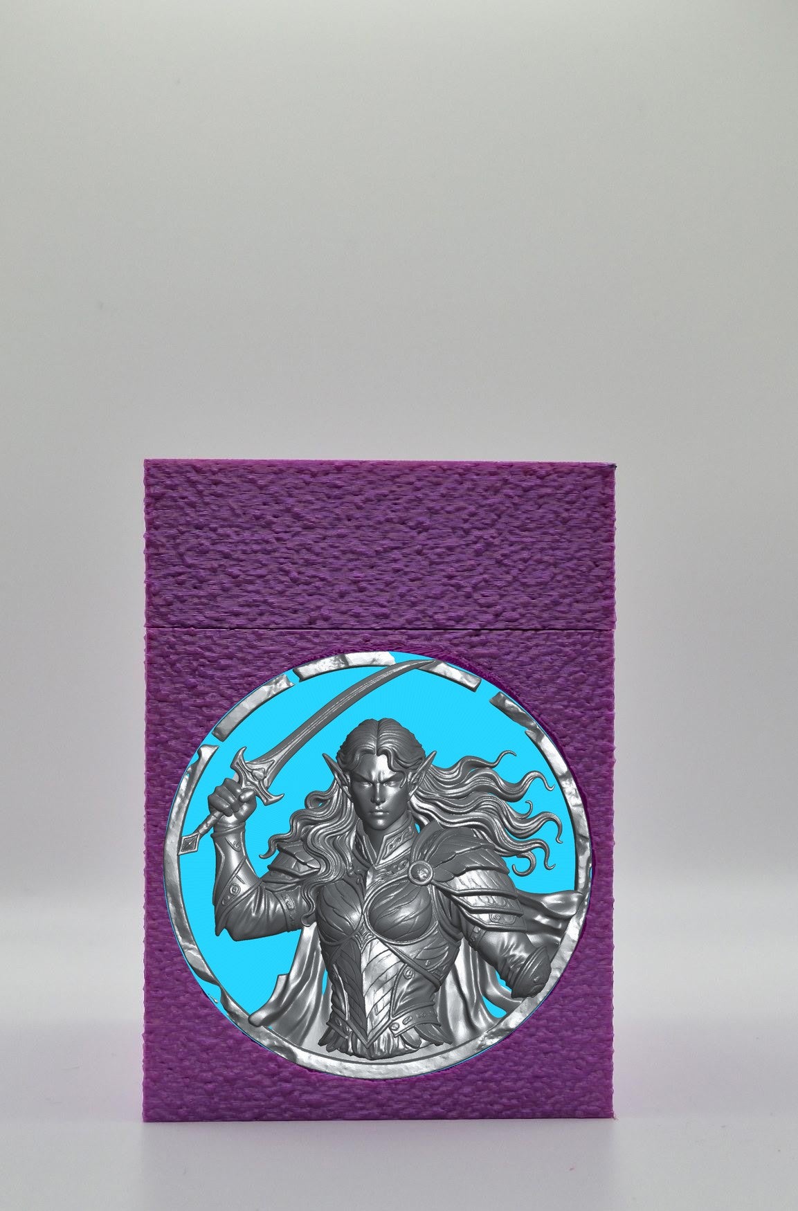 Elvish Warrior Card Box — Purple