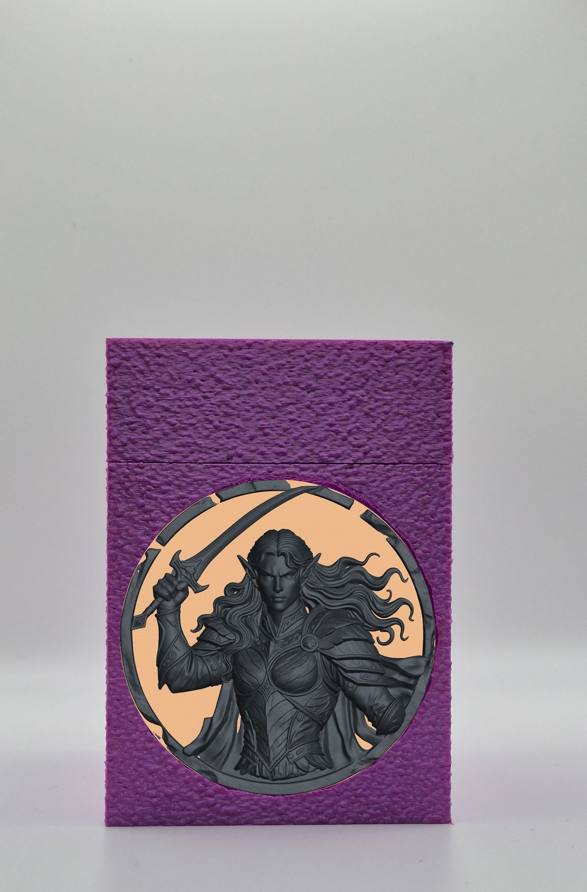 Elvish Warrior Card Box — Purple
