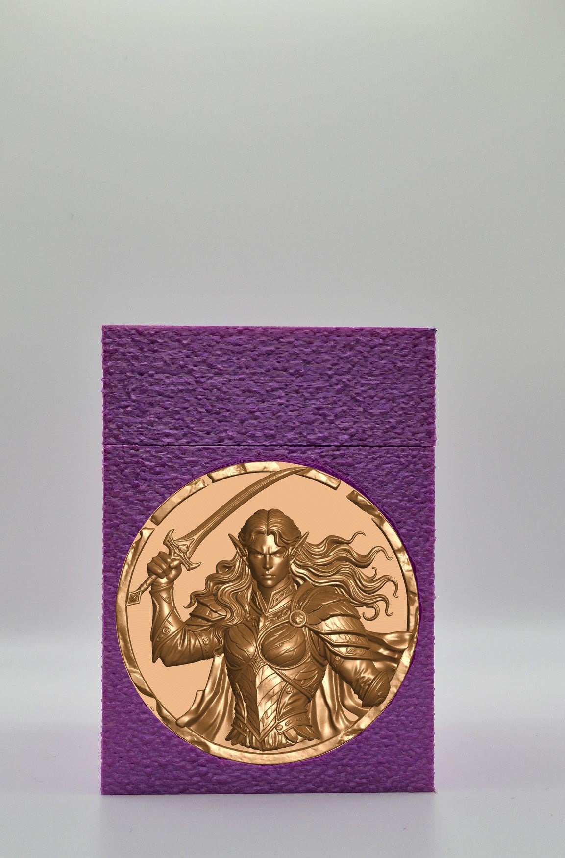 Elvish Warrior Card Box — Purple