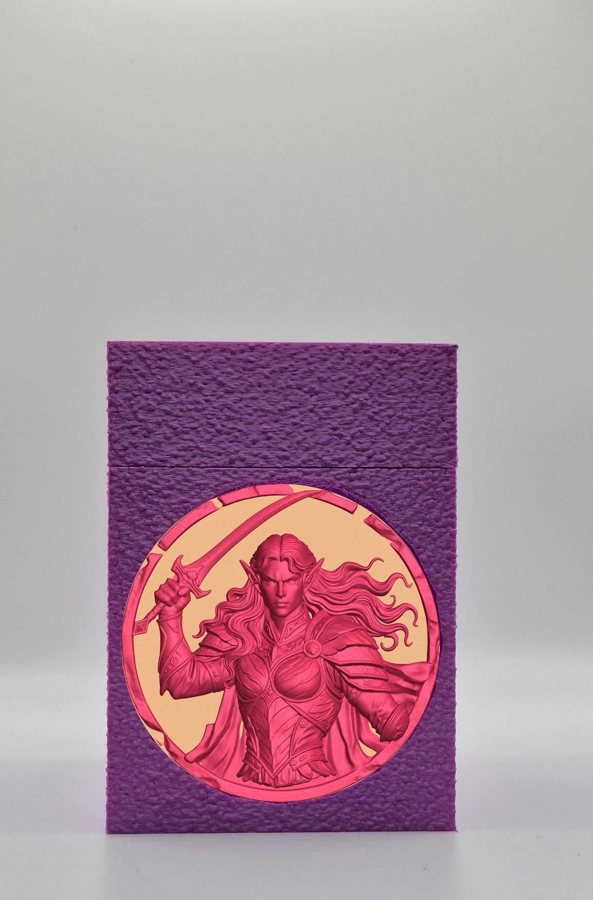 Elvish Warrior Card Box — Purple