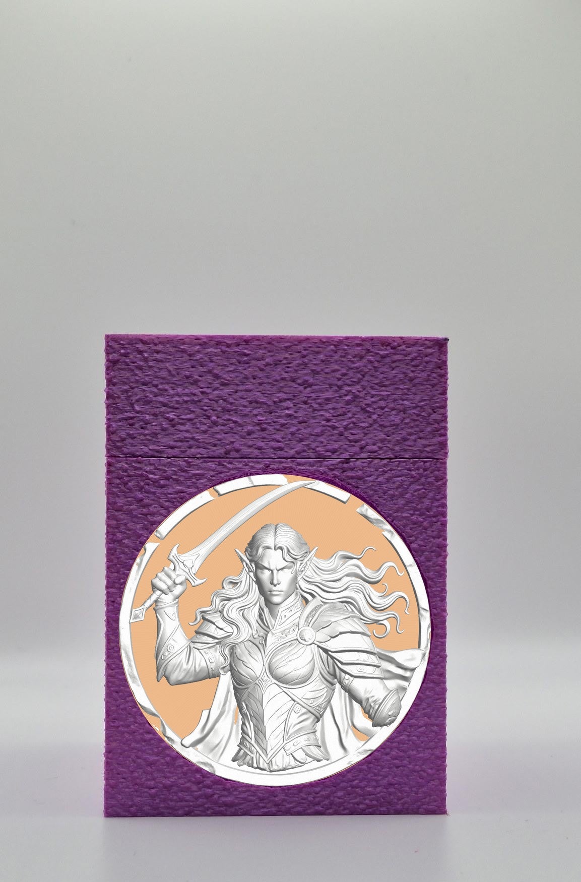 Elvish Warrior Card Box — Purple