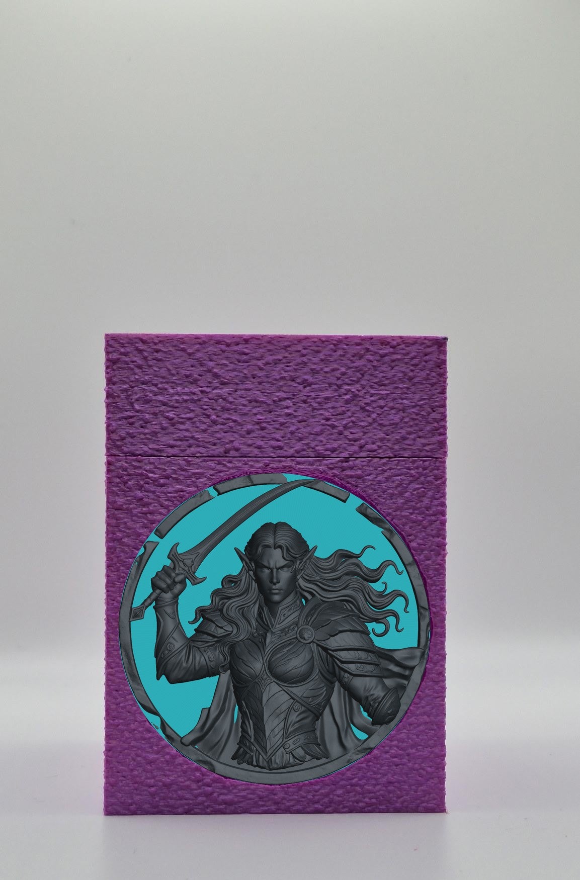 Elvish Warrior Card Box — Purple