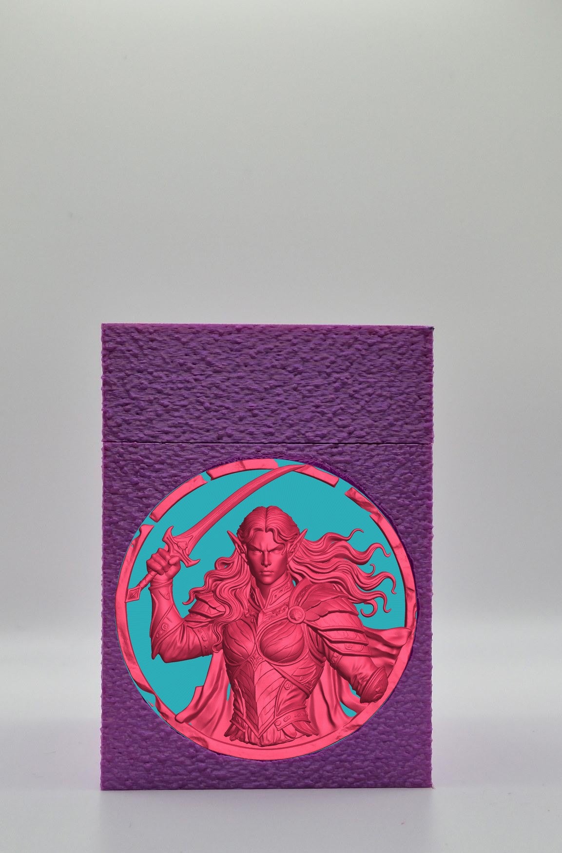 Elvish Warrior Card Box — Purple