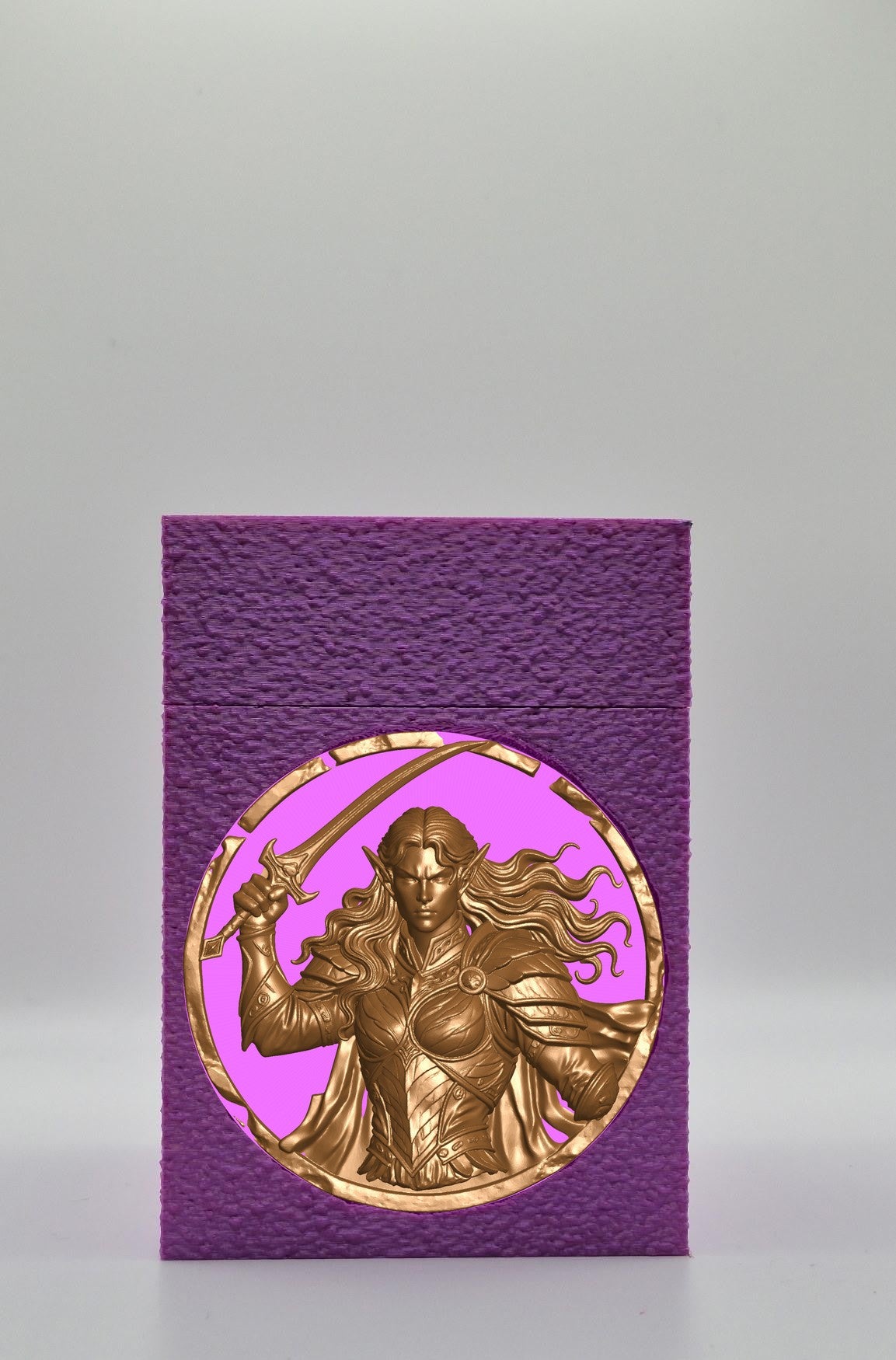 Elvish Warrior Card Box — Purple