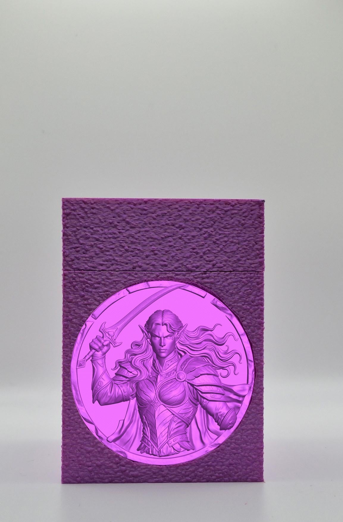 Elvish Warrior Card Box — Purple