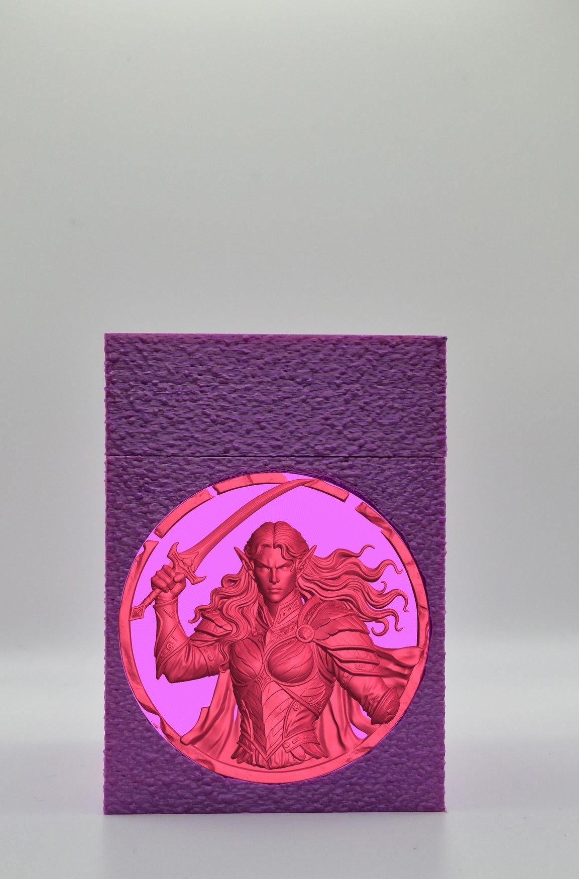 Elvish Warrior Card Box — Purple