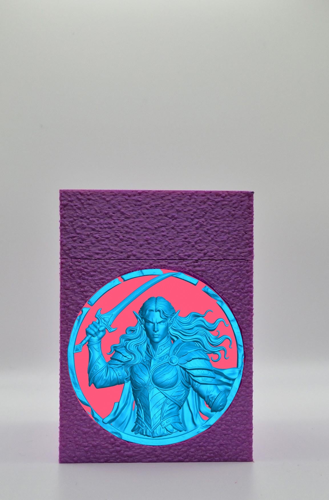 Elvish Warrior Card Box — Purple