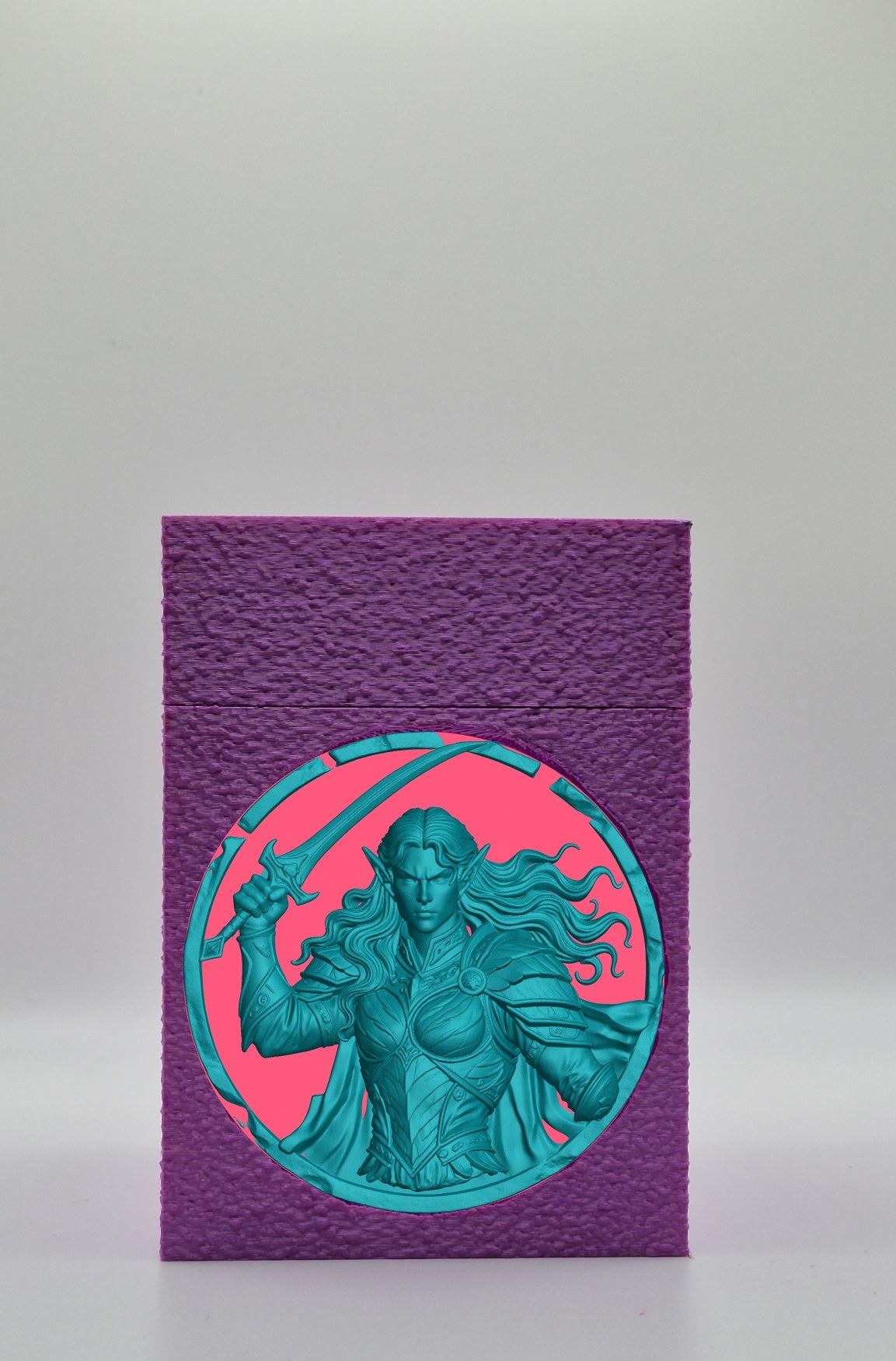 Elvish Warrior Card Box — Purple