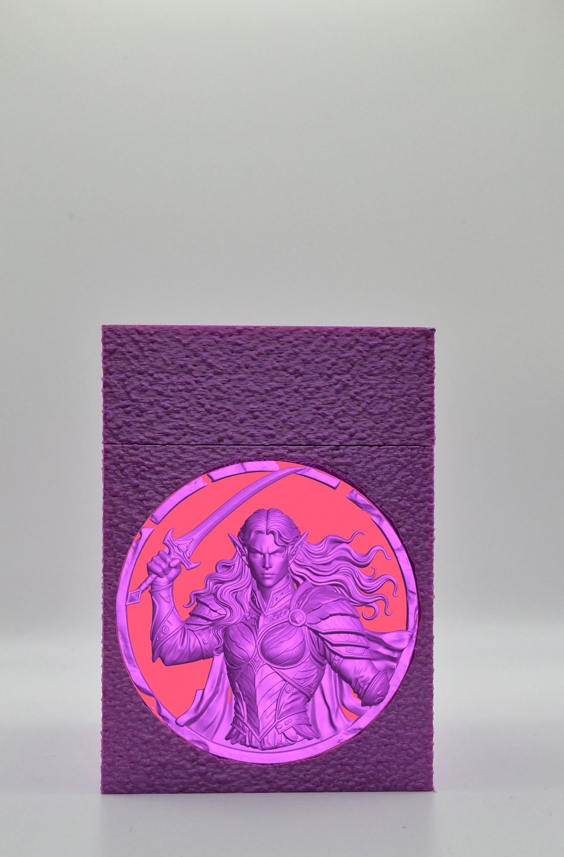 Elvish Warrior Card Box — Purple
