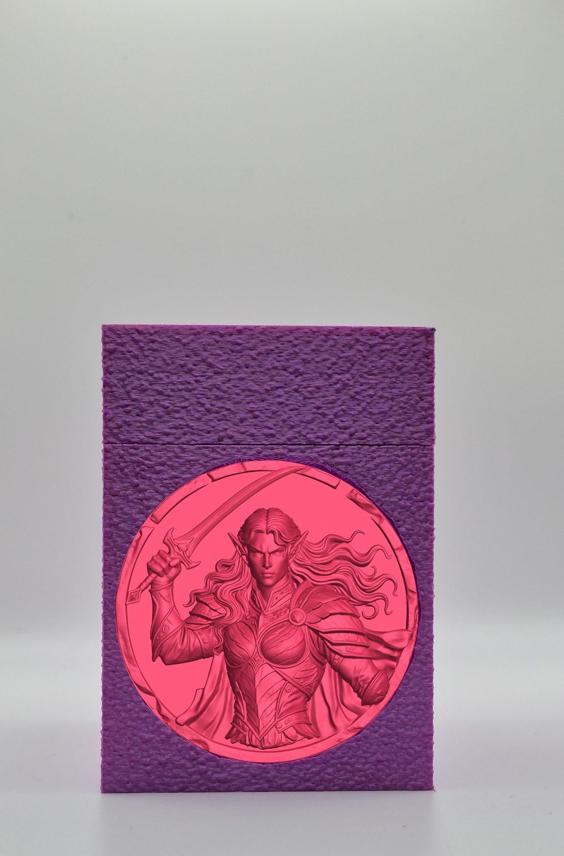 Elvish Warrior Card Box — Purple