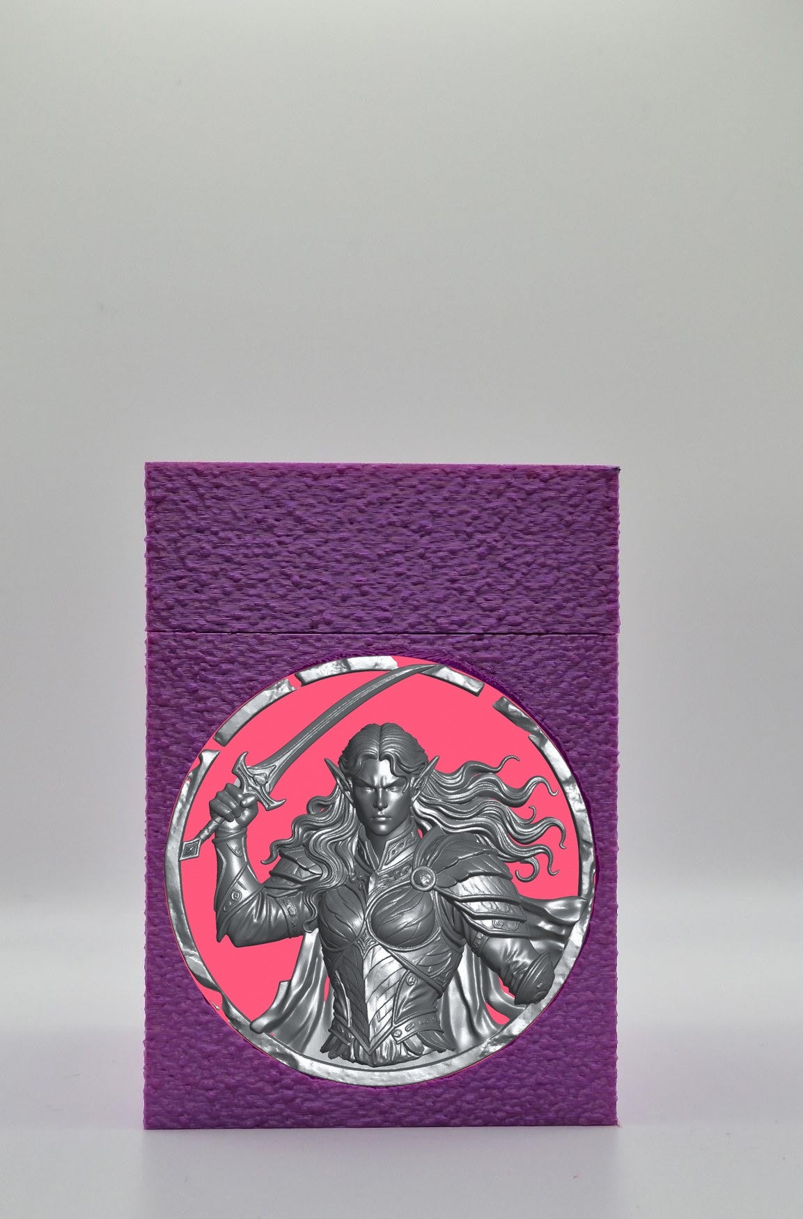 Elvish Warrior Card Box — Purple