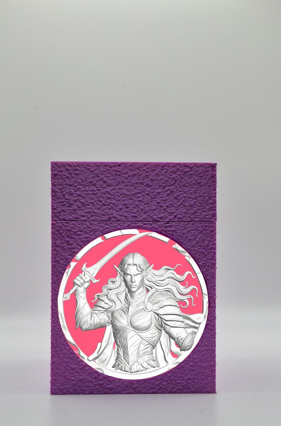 Elvish Warrior Card Box — Purple