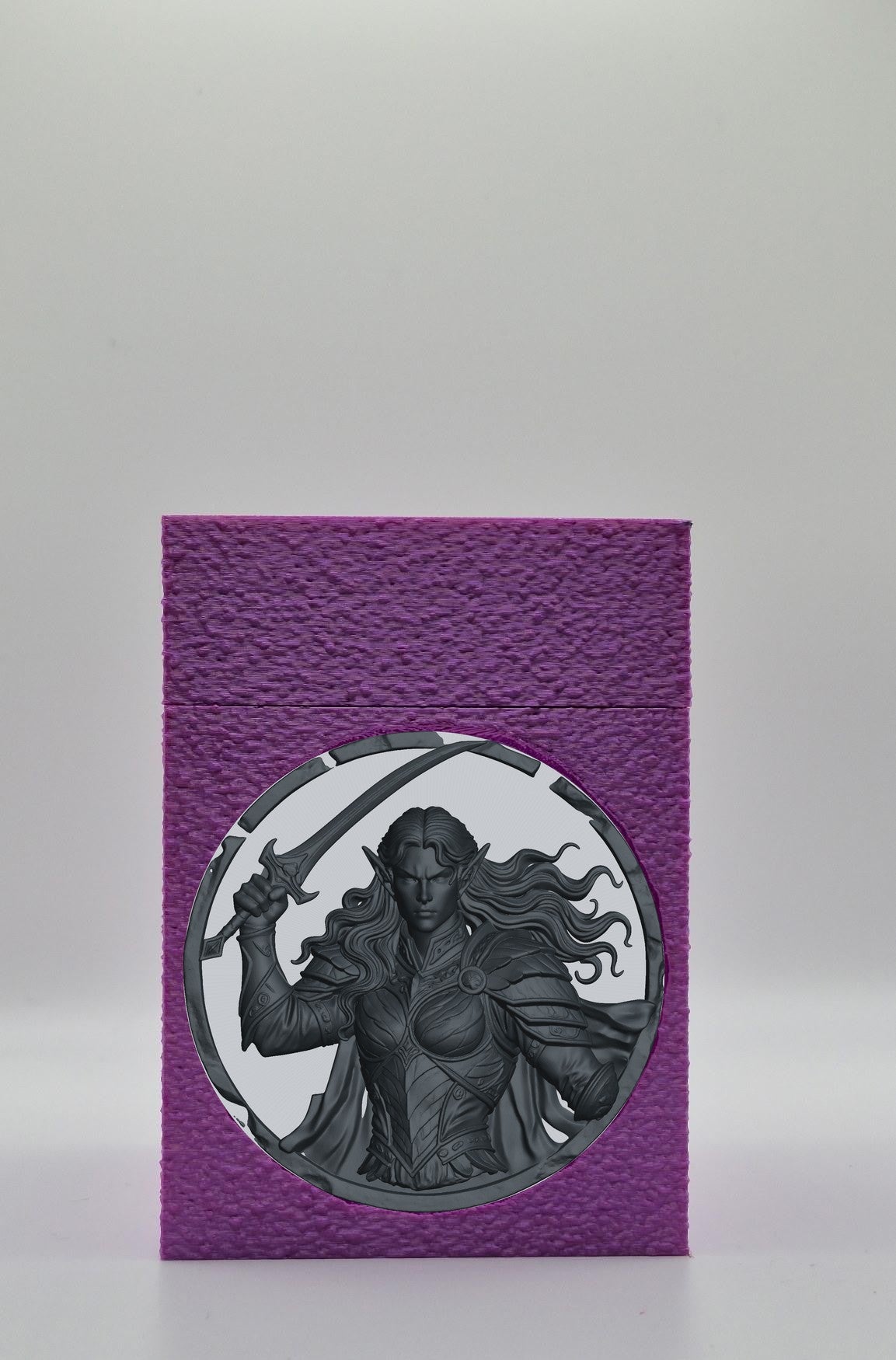 Elvish Warrior Card Box — Purple