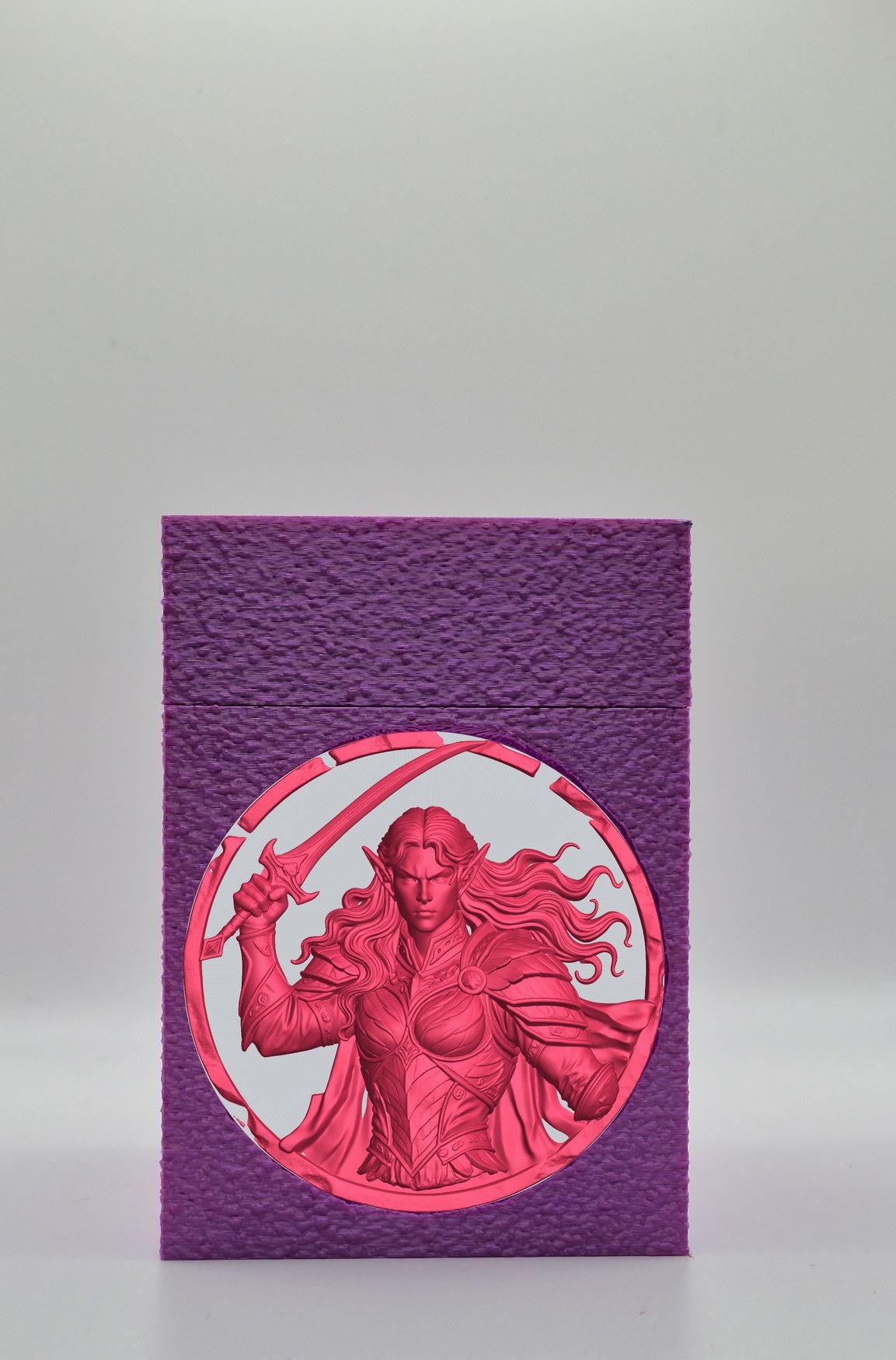 Elvish Warrior Card Box — Purple