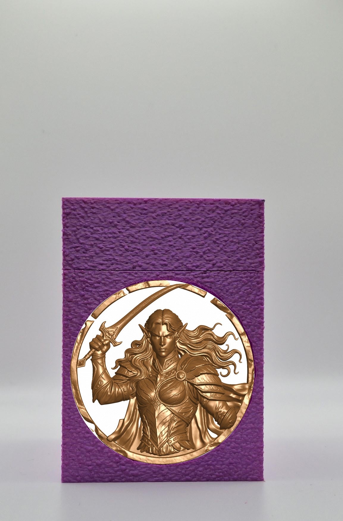 Elvish Warrior Card Box — Purple